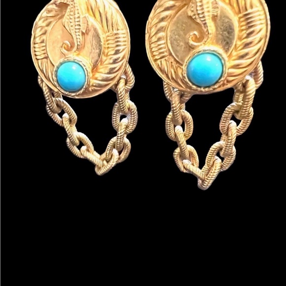 Vintage Seahorse earrings - Picture 2 of 2